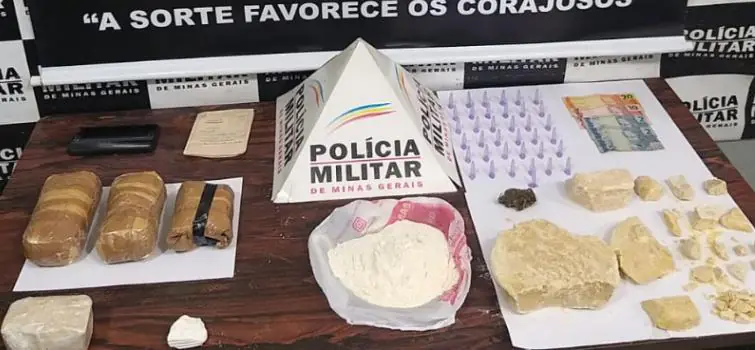 Homem com passagem por assassinato é preso por tráfico em Divinópolis