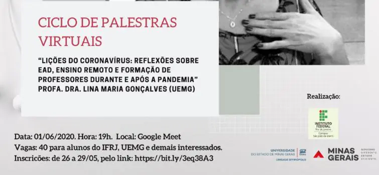 UEMG Divinópolis e IFRJ realizam ciclo de palestras virtuais sobre o tema Línguas, literaturas e letramentos