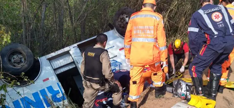 Capotamento de carro forte deixa um morto