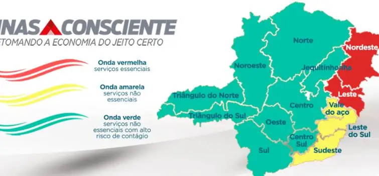 Quatro macrorregiões de Saúde regridem para fases mais restritivas do Minas Consciente