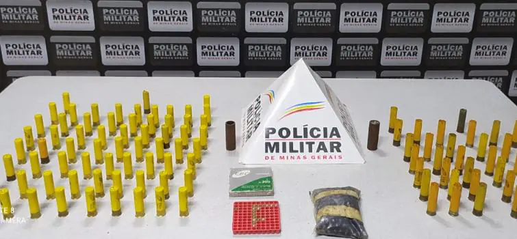 Polícia Militar apreende mais de 100 munições em Abaeté