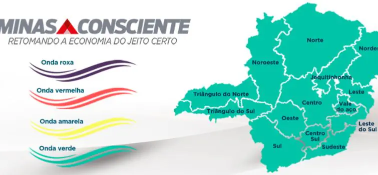 Taxa de incidência da covid-19 cai 35% em Minas Gerais