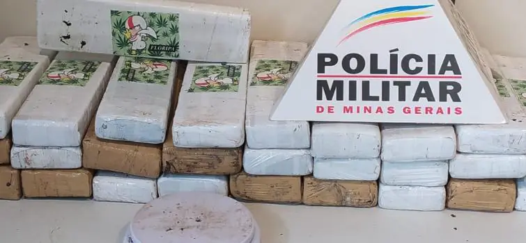 25 quilos de maconha são apreendidos na zona rural de Divinópolis