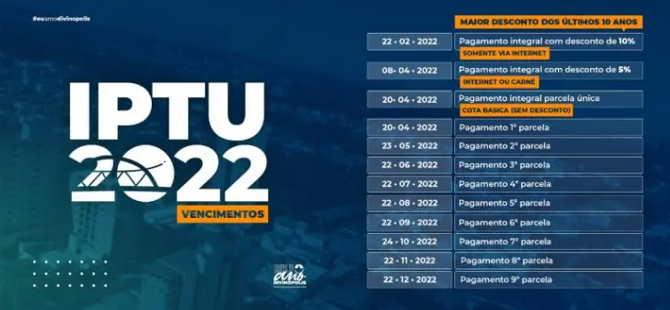 Divinópolis: IPTU 2022 terá 10% de desconto para pagamento em cota única