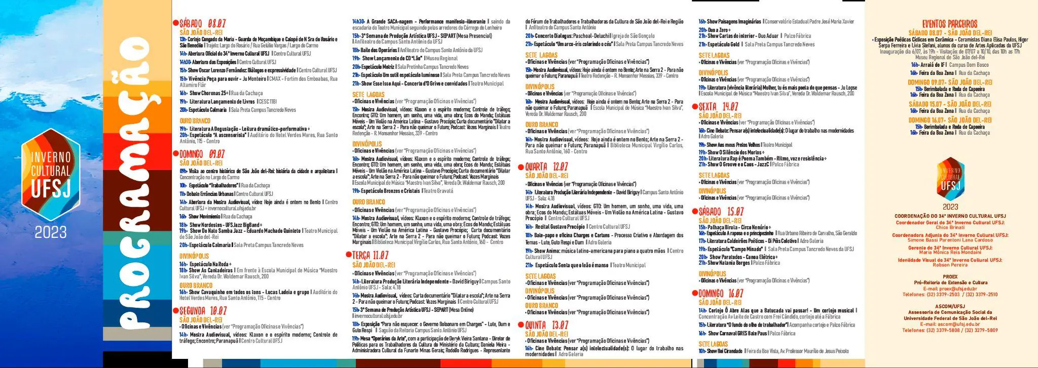 34º Inverno Cultural UFSJ começa amanhã