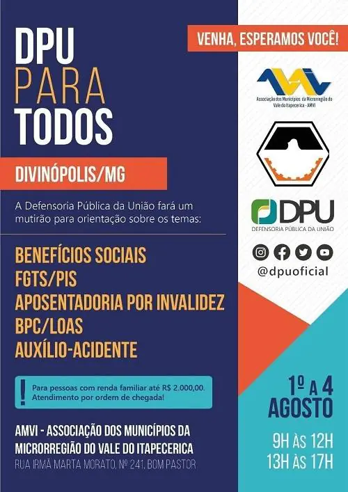 Mutirão da Defensoria Pública oferece orientações gratuitas