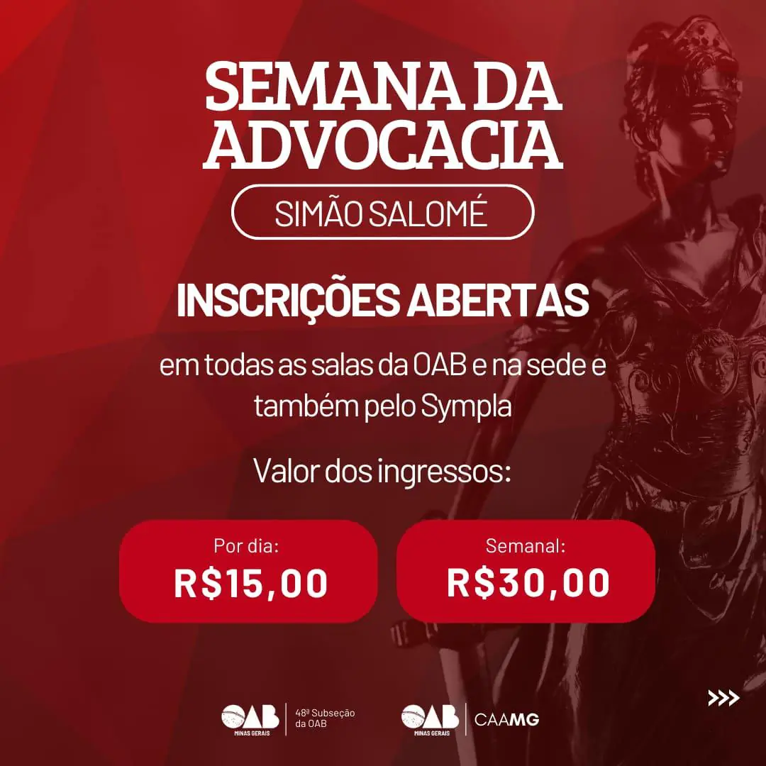 OAB Divinópolis realiza Semana da Advocacia em comemoração ao Dia do Advogado(a)