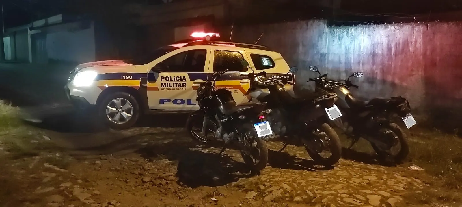 PM em Divinópolis recupera três motos furtadas
