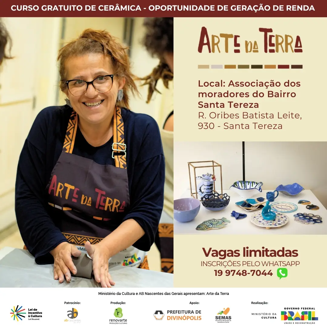 Divinópolis recebe oficinas de cerâmica