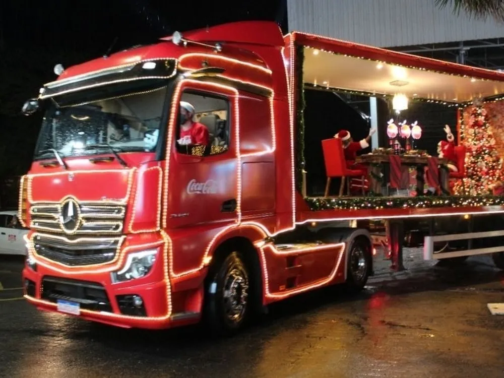 Veja o trajeto da 'Caravana Iluminada de Natal' da Coca-Cola em Divinópolis