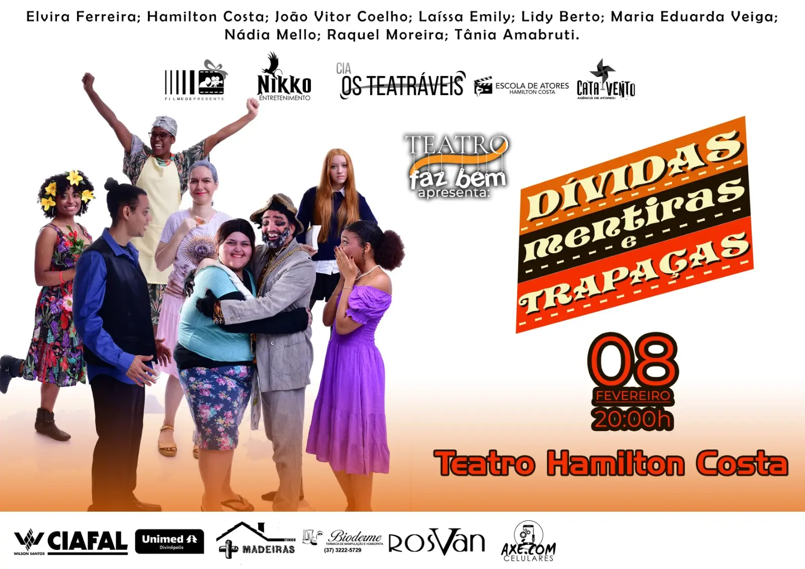 Teatro Hamilton Costa divulga programação com duas comédias
