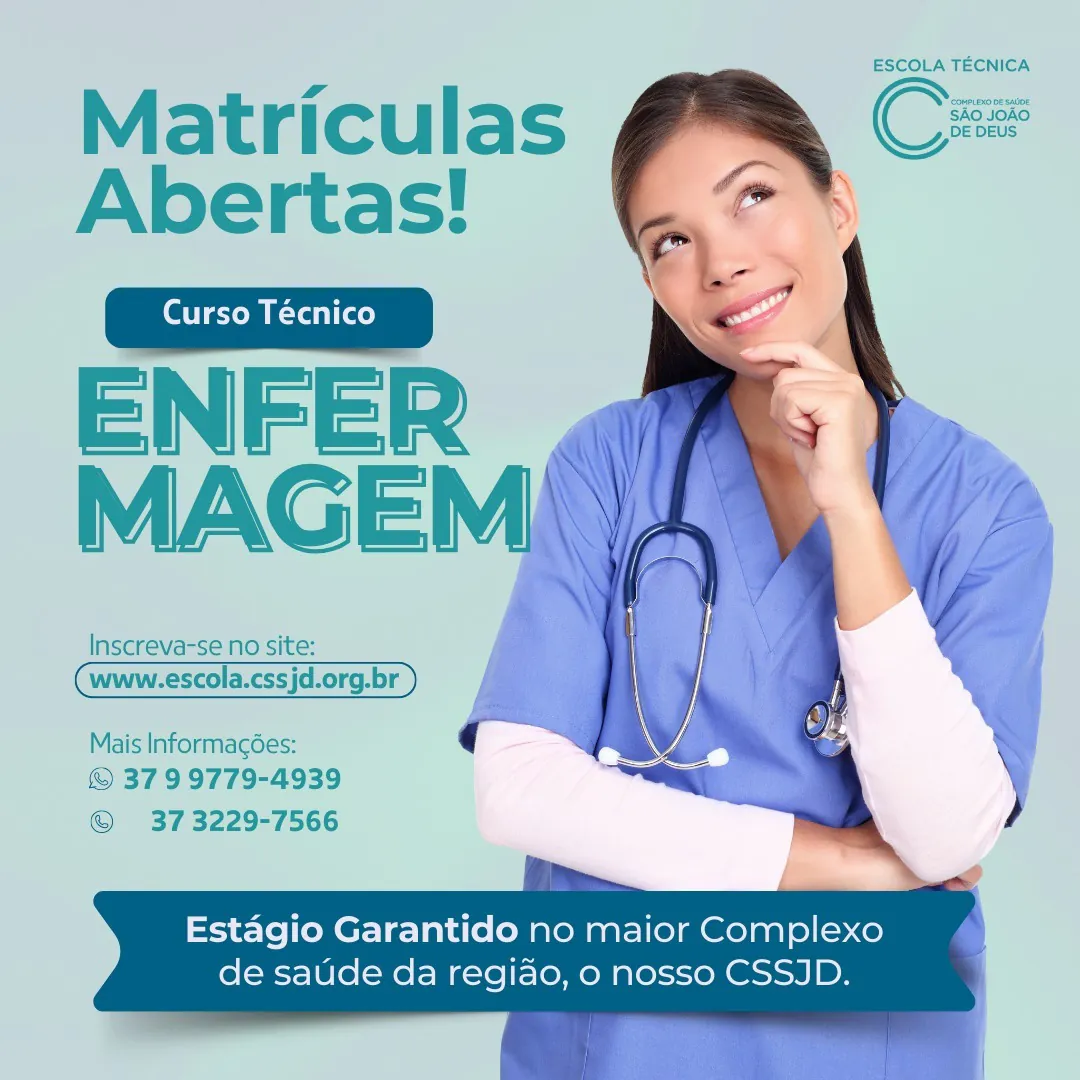 Escola Técnica São João de Deus abre matrículas para curso em Enfermagem