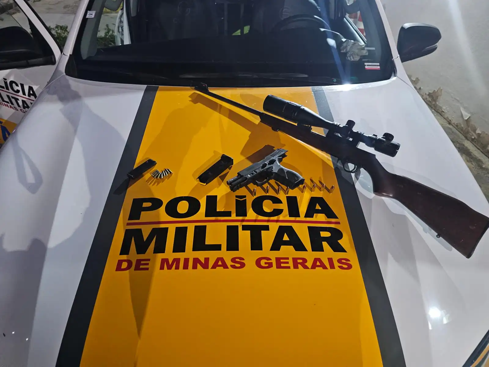 Armas de fogo são apreendidas em abordagem na BR-352, em Pará de Minas