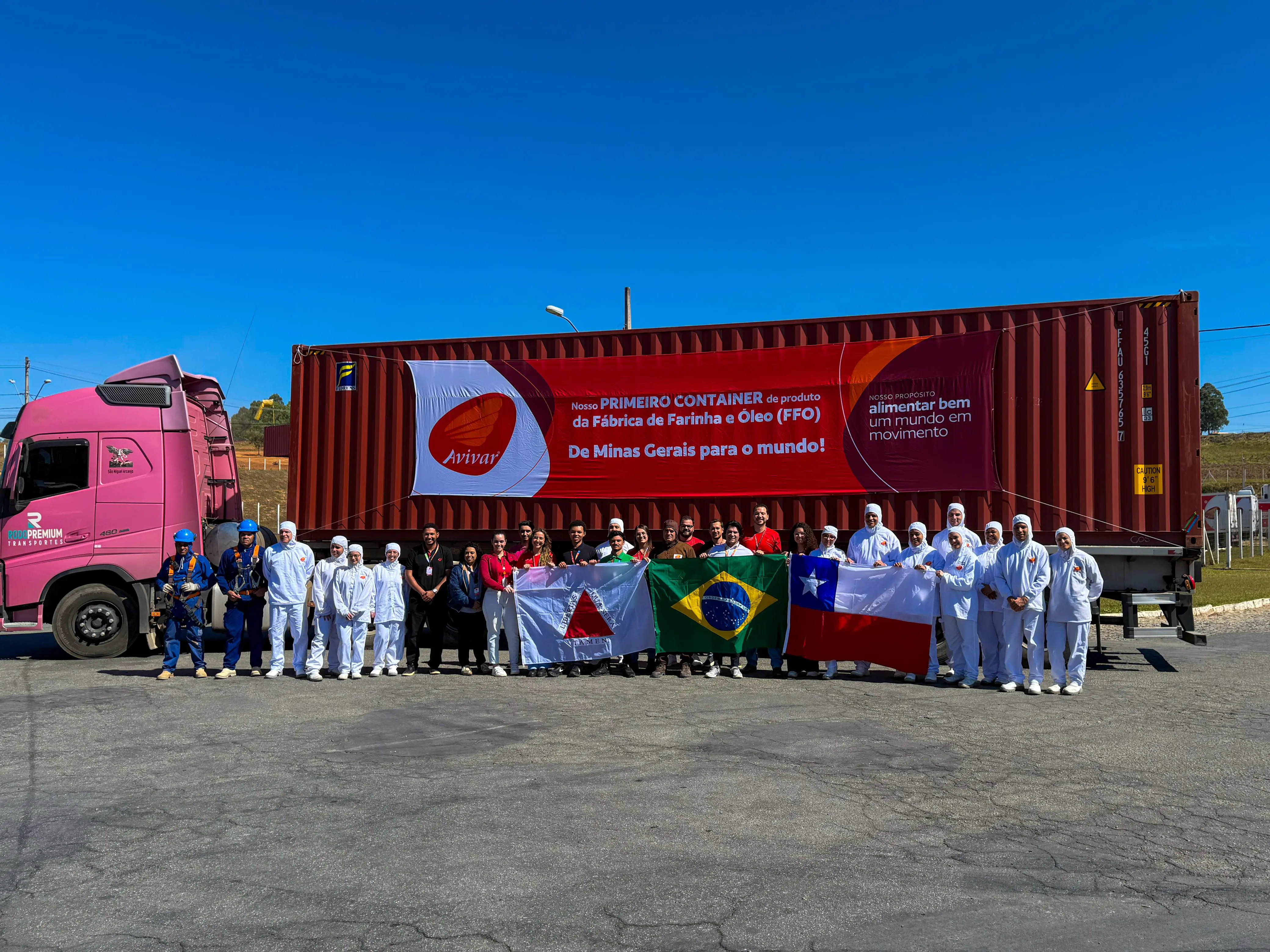 Avivar Alimentos anuncia primeira exportação de sua Fábrica de Farinha e Óleo para o Chile