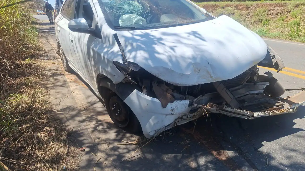Acidente deixa duas pessoas feridas na MG-170, em Pimenta