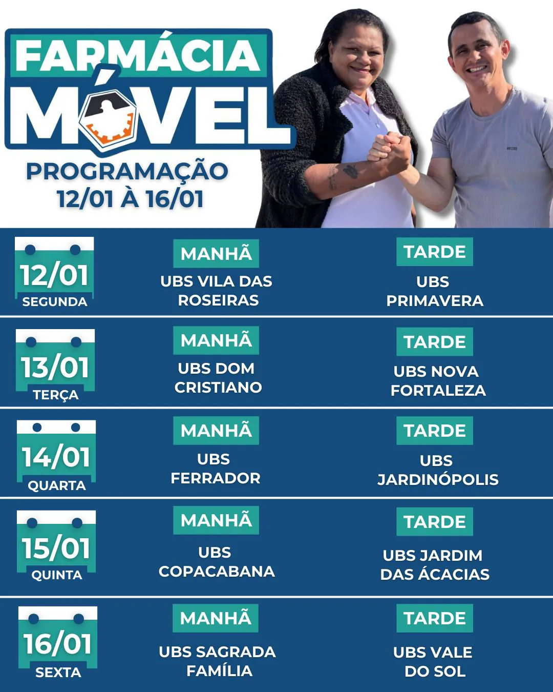 Confira a programação da Farmácia Móvel de Divinópolis desta semana