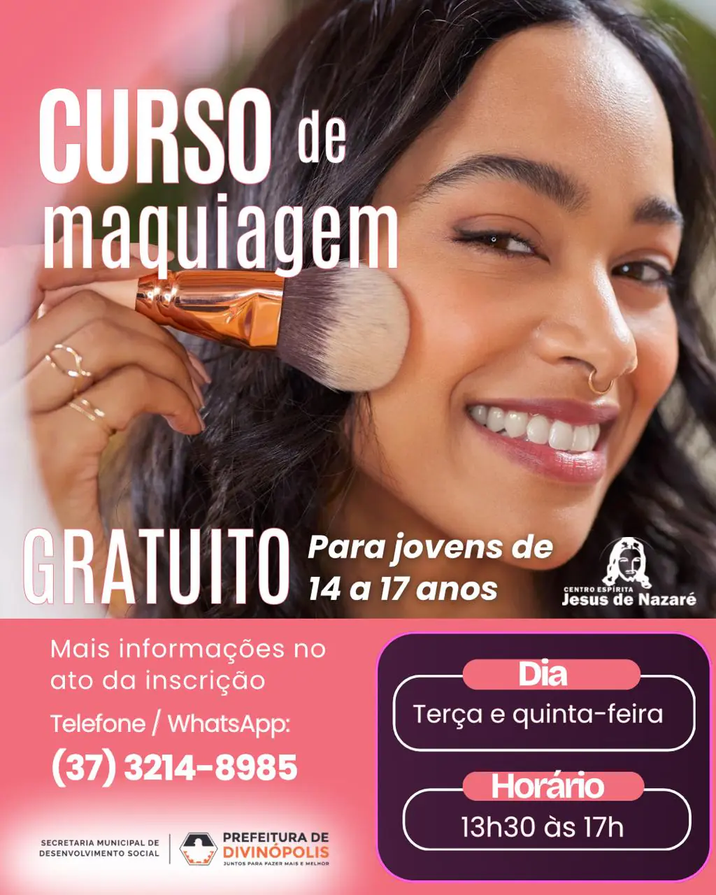 Inscrições abertas para cursos gratuitos de Informática Básica e Maquiagem