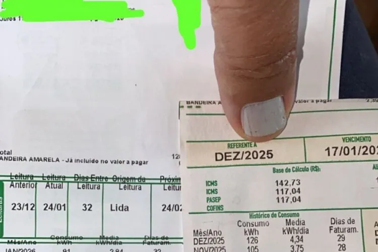 Fatura da conta de luz tem novo modelo 