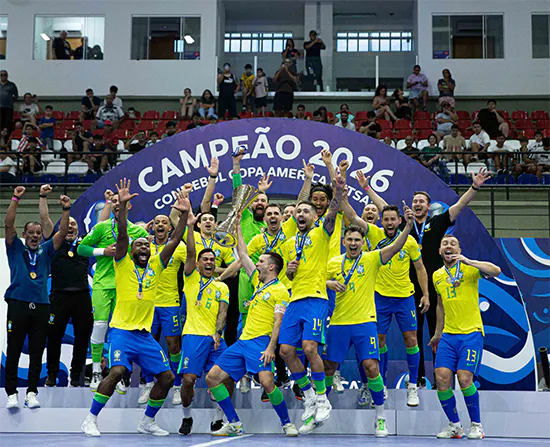 Brasil bate Argentina e é campeão da Copa América de Futsal pela 12ª vez