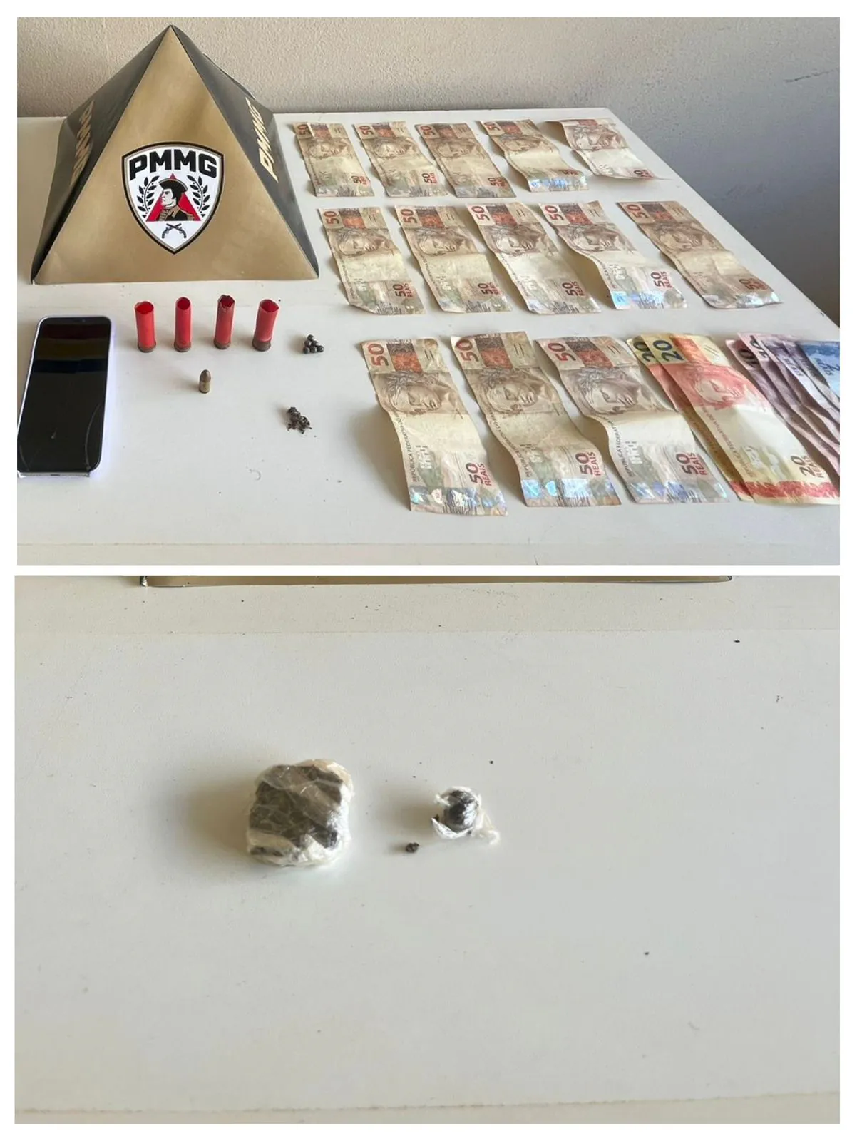 PM prende casal durante cumprimento de mandado de busca e apreensão em Luz