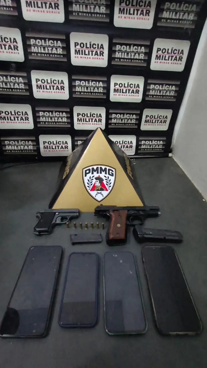 PM prende três suspeitos de tentativa de homicídio e apreende armas em Bom Despacho