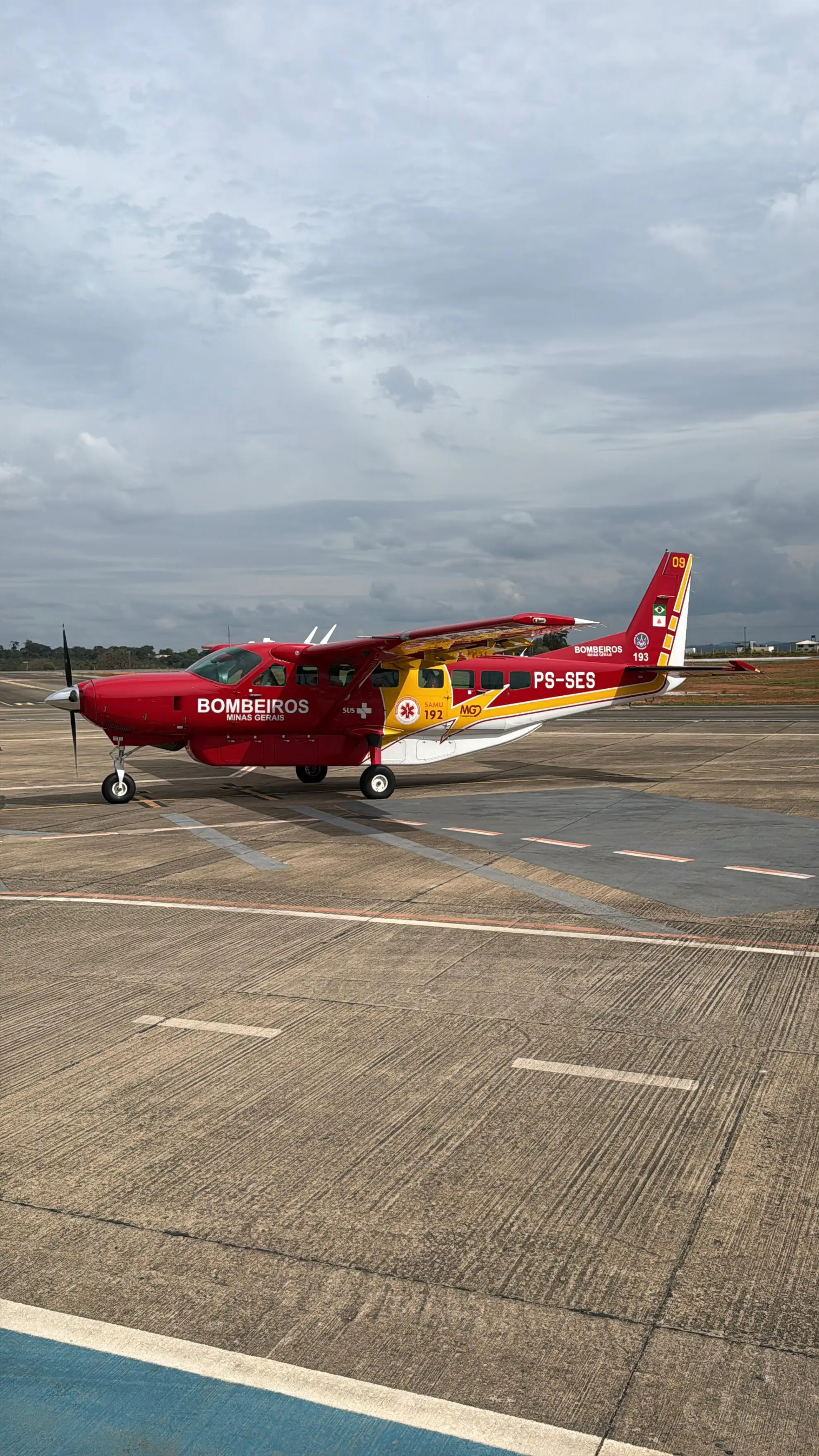 Bebê com desconforto respiratório é transferida de avião de Divinópolis São Sebastião do Paraíso