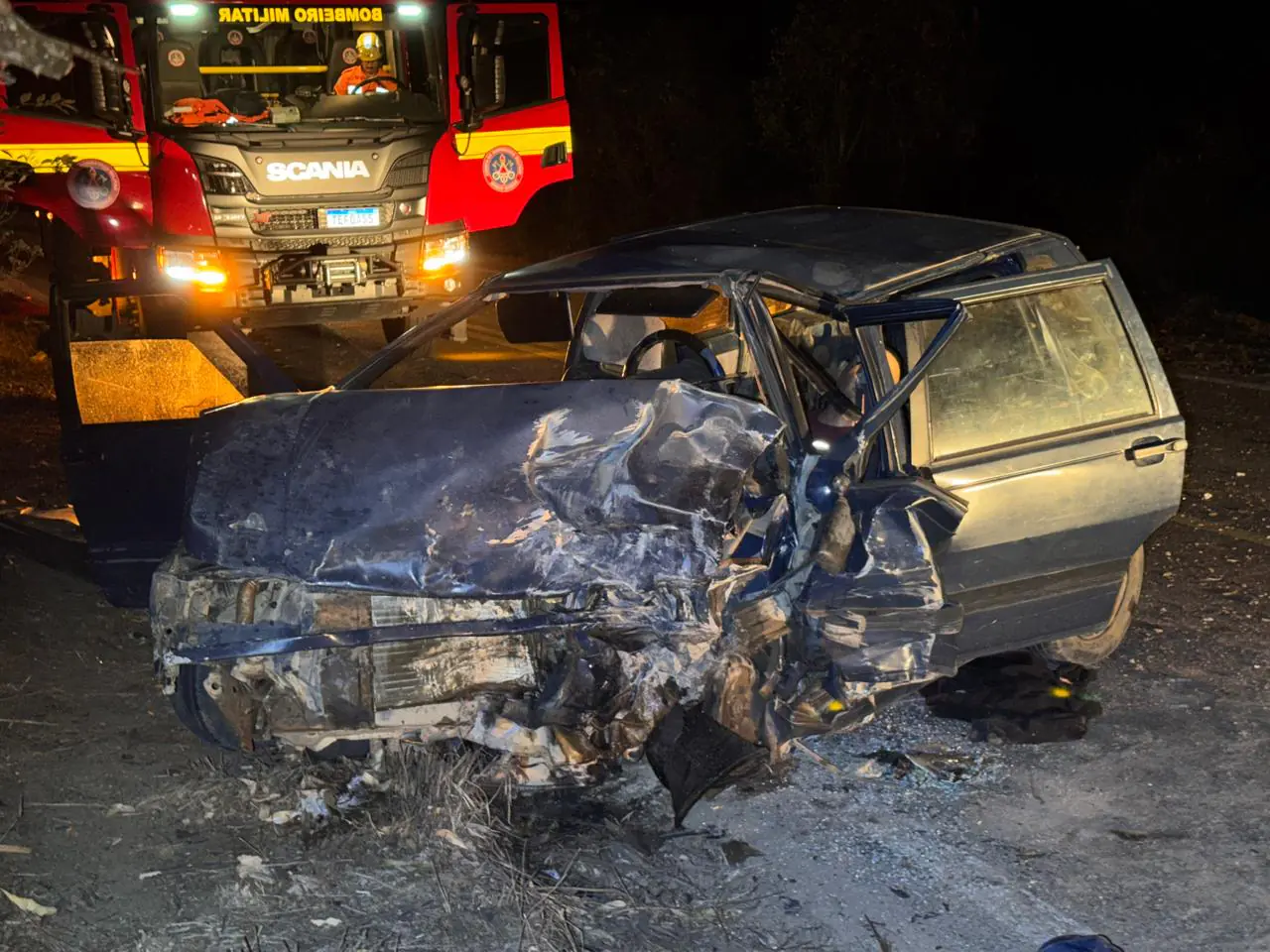 Grave colisão frontal na MG-164 deixa um morto e três feridos em Itapecerica