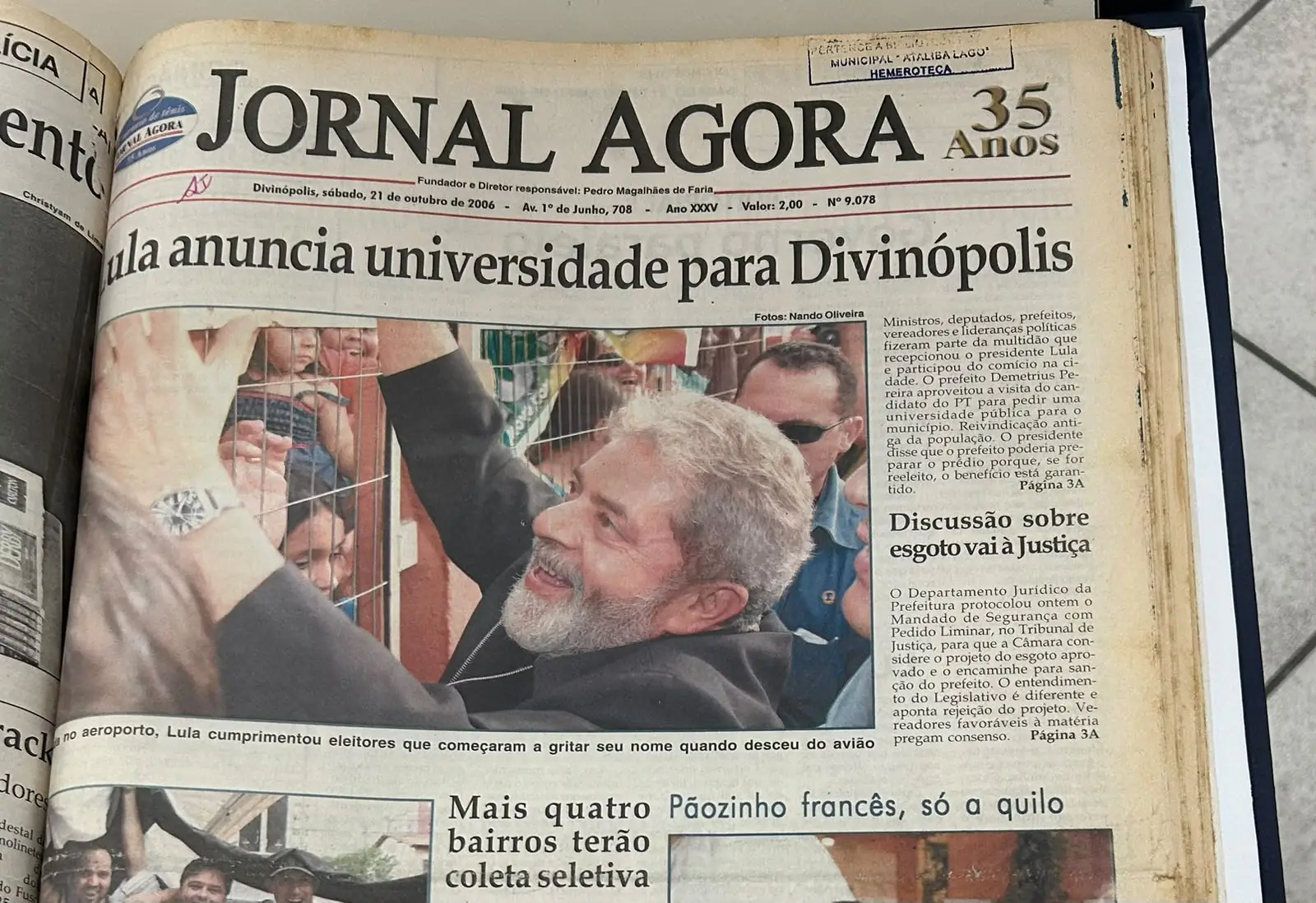 Lula volta a Divinópolis 16 anos depois para entregar a obra mais esperada da região 