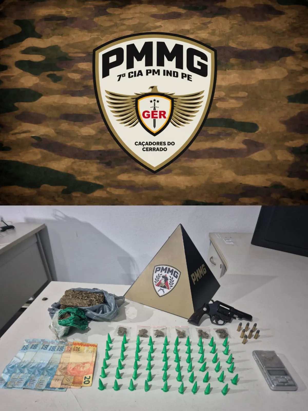 Adolescente é apreendido por tráfico de drogas e posse ilegal de arma em Cláudio
