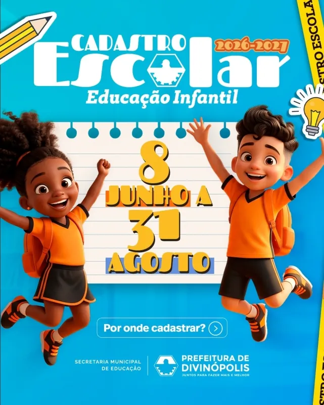 Cadastro Escolar 2027 já está aberto para crianças da Educação Infantil em Divinópolis
